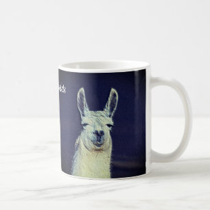 Mug Crayon Art numérique visage Llama Personnalisé