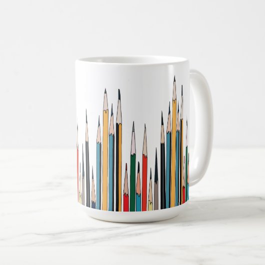 Mug Crayon couleur crayon (Devant droit)