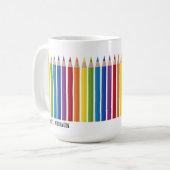 Mug Crayon enseignant coloré (Devant gauche)