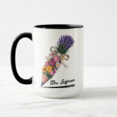 Mug Crayon Floral Croquette Appréciation de l'enseigna (Gauche)