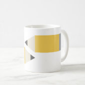 Mug Crayon moderne avec nom de l'enseignant (Devant droit)