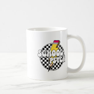 Mug Crayon Psychologue Scolaire À Carreaux Éclair