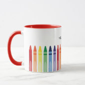 Mug Crayons arc-en-ciel colorés Appréciation de l'ense (Gauche)