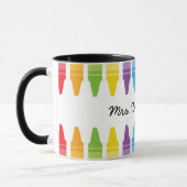 Mug Crayons arc-en-ciel personnalisés Appréciation de  (Gauche)