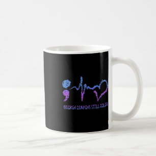 Mug Crayons brisés Toujours Couleur Suicide Prévention