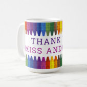 Mug Crayons couleur Merci Personnaliser (Devant gauche)