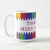 Mug Crayons couleur Merci Personnaliser (Gauche)