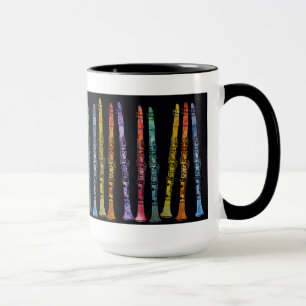 Mug Crayons de clarinette sur le noir