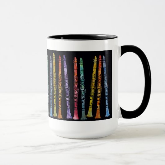 Mug Crayons de clarinette sur le noir (Droite)