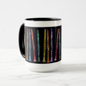Mug Crayons de clarinette sur le noir (Devant gauche)