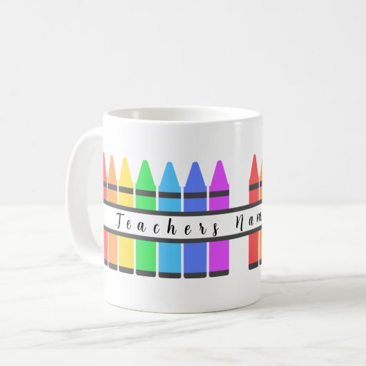 Mug Crayons de couleurs pour enseignant (Devant gauche)