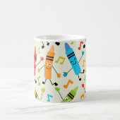 Mug Crayons de danse amusants avec professeur de notes (Centre)