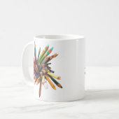 Mug Crayons d'huile colorés par artistes (Devant gauche)