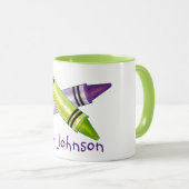 Mug Crayons personnalisés Art Professeur Artiste Cadea (Devant droit)