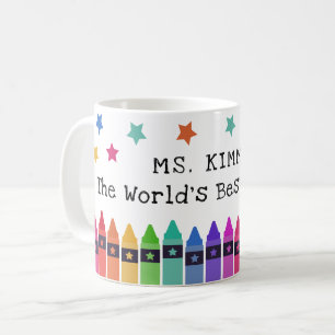 Mug Crayons & Stars Meilleure appréciation de l'enseig