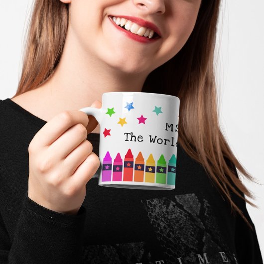 Mug Crayons & Stars Meilleure appréciation de l'enseig
