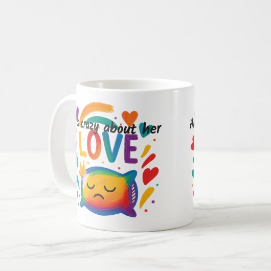 Mug Crazy à propos d'elle (Devant gauche)