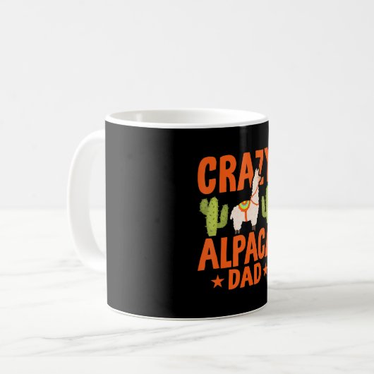 Mug Crazy Alpaca Papa Funny Llama et Alpaca Lover (Devant gauche)