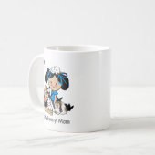 Mug Crazy Bunny Maman Rabbit cadeau de la dame (Devant gauche)