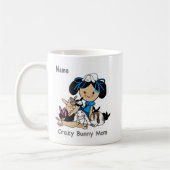 Mug Crazy Bunny Maman Rabbit cadeau de la dame (Gauche)