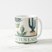 Mug "Crazy cactus lady ! texte sur un dessin de cactus (Devant droit)
