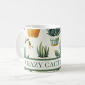 Mug "Crazy cactus lady ! texte sur un dessin de cactus (Devant gauche)