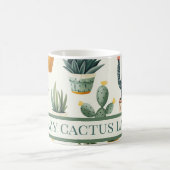Mug "Crazy cactus lady ! texte sur un dessin de cactus (Centre)