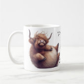 Mug Crazy Cartoon Highland Cow (Gauche)