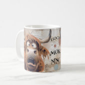 Mug Crazy Cartoon Highland Cow (Devant gauche)