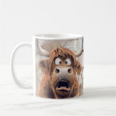 Mug Crazy Cartoon Highland Cow (Gauche)