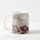 Mug Crazy Cartoon Highland Cow (Gauche)