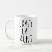 Mug Crazy Cat Aunt Text Design (Gauche)