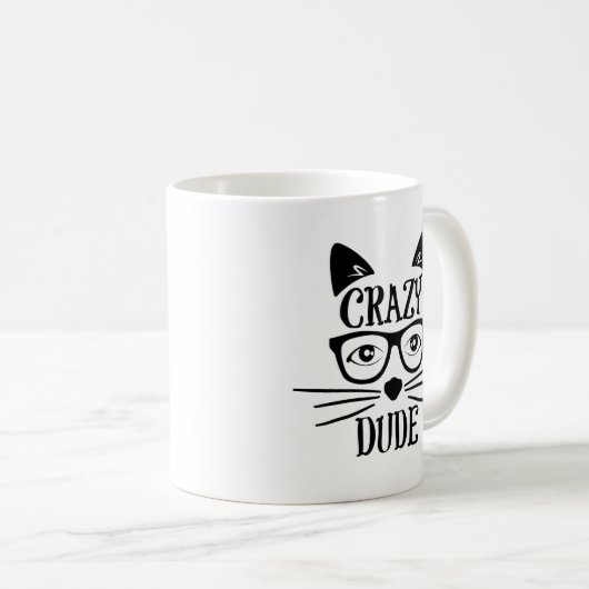 Mug Crazy Cat Dude (Devant droit)