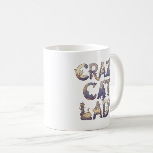 Mug Crazy Cat Lady (Devant droit)