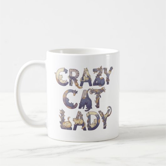 Mug Crazy Cat Lady (Gauche)