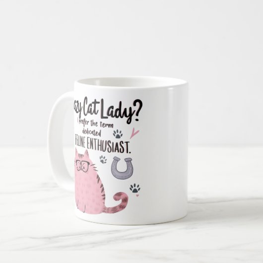 Mug Crazy Cat Lady? Funny Cat Lover Gift  (Devant gauche)