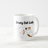 Mug Crazy Cat Lady mule (Devant droit)