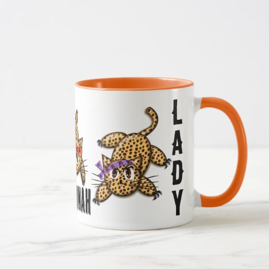 Mug Crazy Cat Lady Ultra mignonne Anime Leopard Kitty (Droite)