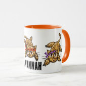 Mug Crazy Cat Lady Ultra mignonne Anime Leopard Kitty (Devant droit)