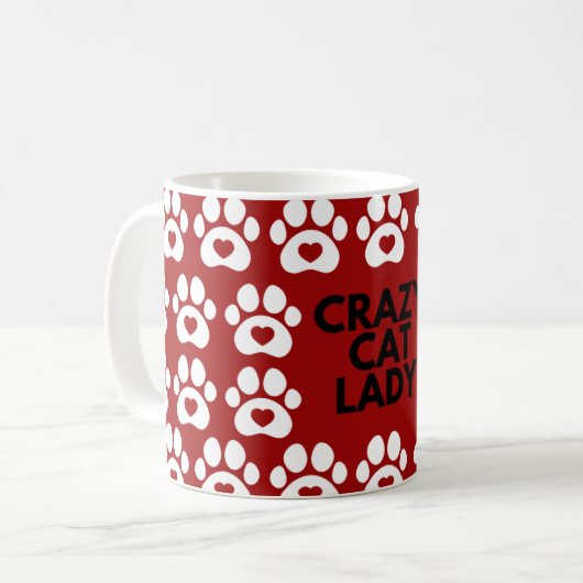 MUG CRAZY CHAT LADY (Devant gauche)