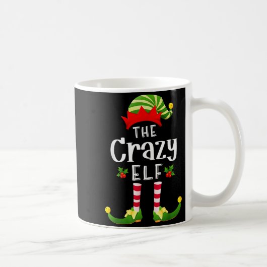 Mug Crazy Christmas Elf Matching Pajama X-mas Party (Droite)