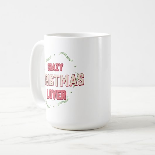 Mug Crazy Christmas Lover (Devant gauche)