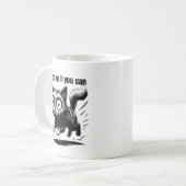Mug Crazy Jumping Chat Drôle Design de dessin (Devant gauche)