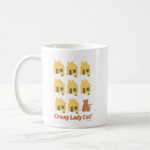 Mug Crazy Lady Cat Fun Cartoon Animal Multi Home Dire