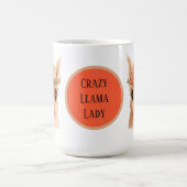 Mug Crazy llama lady ajouter un texte (Centre)