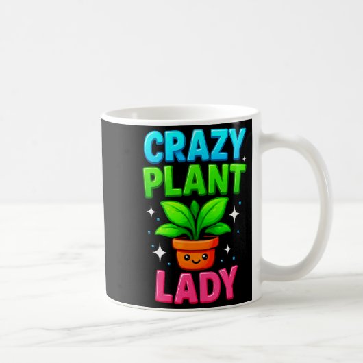 Mug Crazy Plant Lady Gardening Funny Gardeners Men Wom (Droite)
