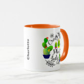 Mug Crazy Plante Lady Funny Cactus Personnalisé (Devant droit)