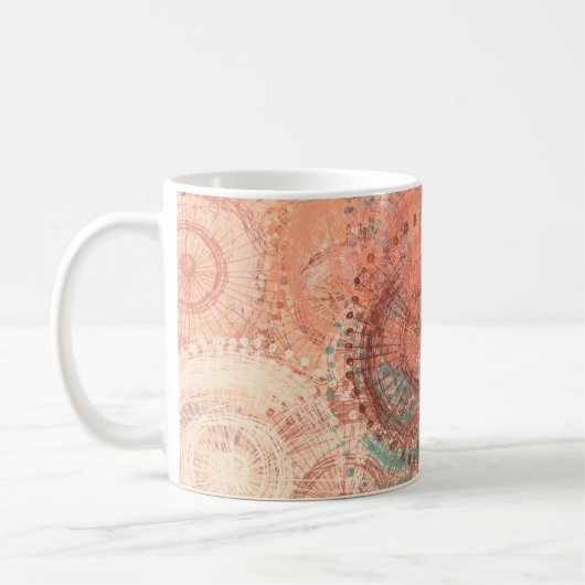 Mug Crazy sketch random pattern. Chaos and variety. Mo (Gauche)