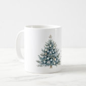 Mug Cream Blue Winter Christmas Tree (Devant gauche)