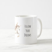 Mug Cream Brown Pegasus Unicorn (Devant droit)